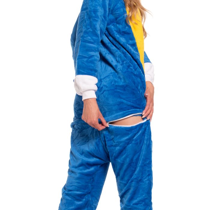 Piżama Damska Kigurumi Onesie Kostium Sonic Niebieski 175-185 cm XL
