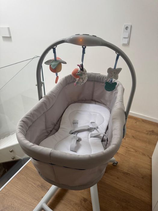 chicco baby hug 4w1 lozeczko na kolkach szare