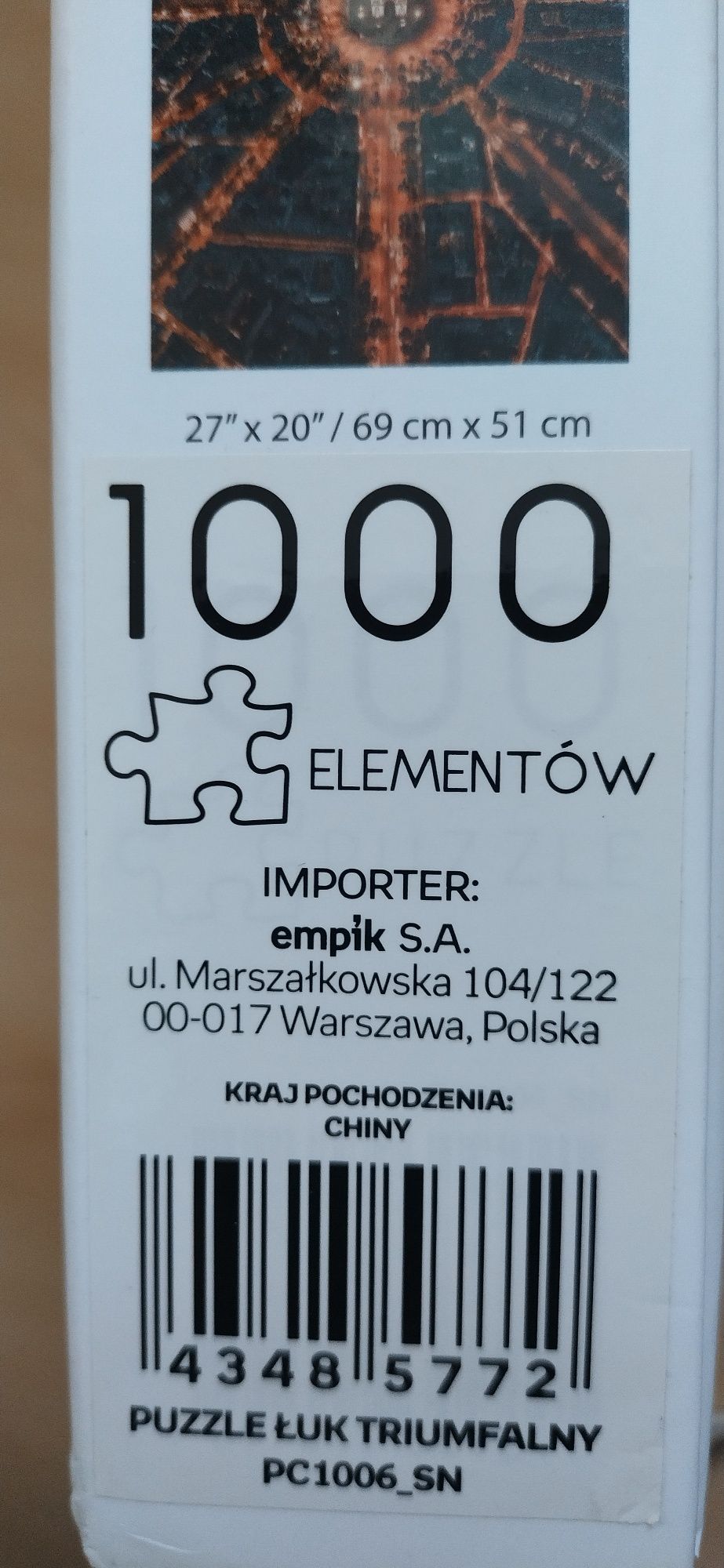 Photographer's Puzzle: Łuk Triumfalny nocą, 1000 el.