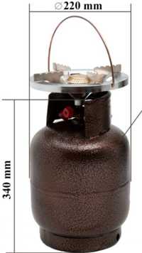 Газовые баллоны с горелкой на 9 литров (усиленные)