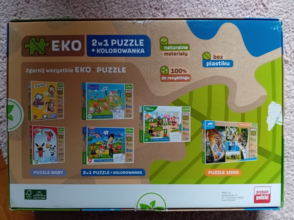 Puzzle 3+ PSI PATROL 30 elementów trefl eko kolorowanka