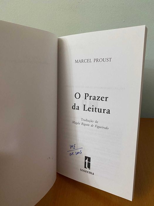 O Prazer da Leitura - Marcel Proust