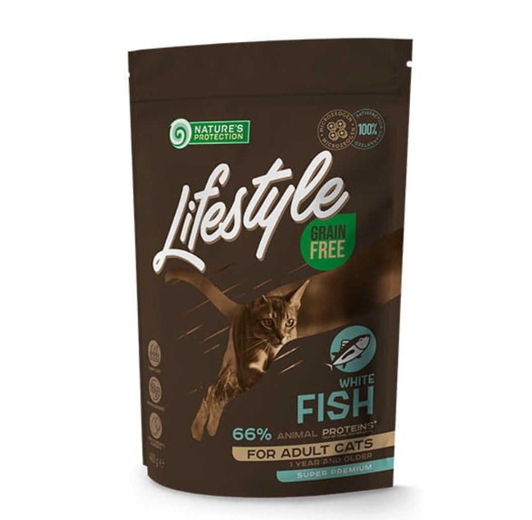 Nature's Protection  Lifestyle GF White Fish Adult Cat 400g