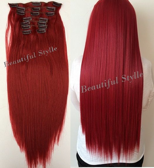 ZESTAW doczepiane włosy Clip in NATURALNE 64cm 8 tresek 160g KOLORY