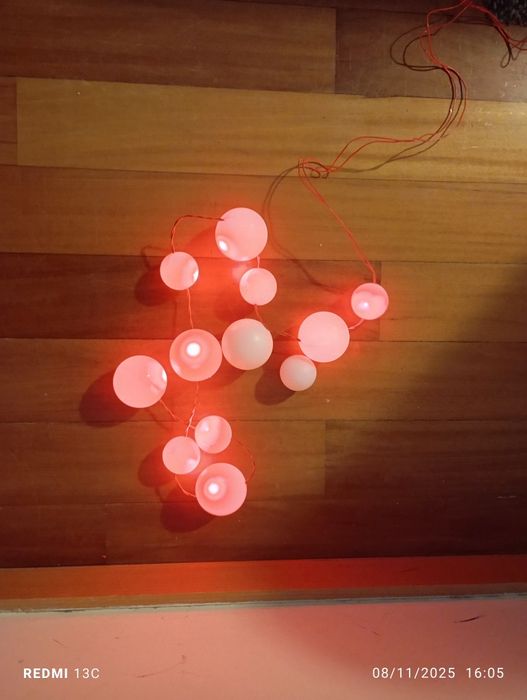 Luzes vermelhas de natal