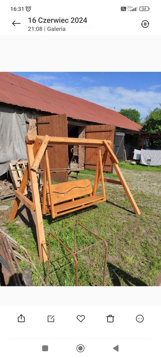 Huśtawka ogrodowa