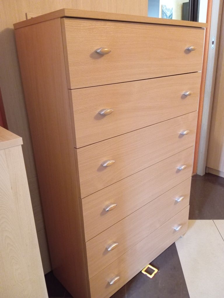 Komoda 6 szuflad 74x35x121 cm