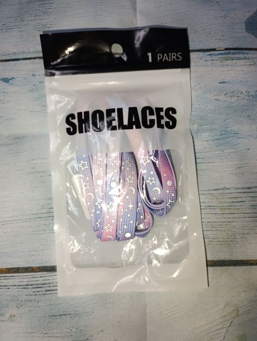 Світловідбиваючі рожево фіолетові шнурки