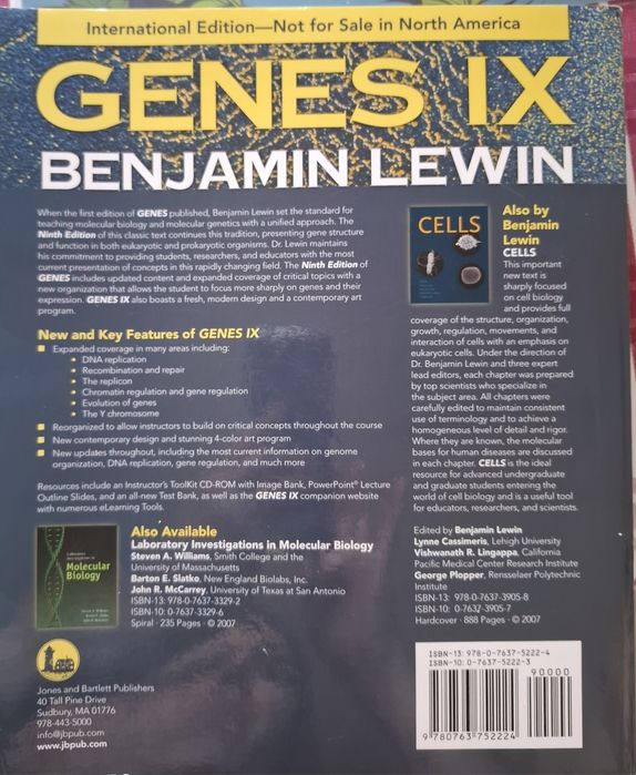 Genes IX, Benjamin Lewin