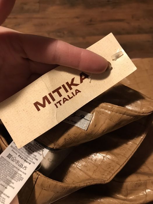 Ala skórzana wężowa spodnica Made in Italy