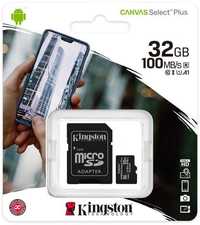 Карта пам'яті Kingston microSDHC Canvas Select Plus 32GB Class 10