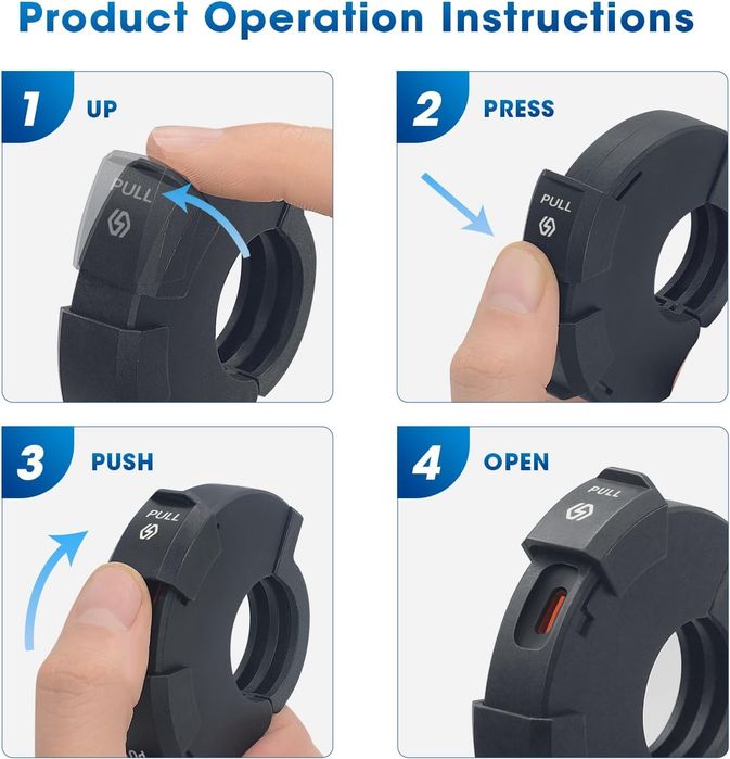 Carregador de telemóvel circular para moto