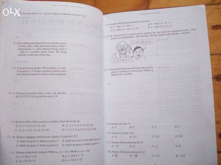 Używany Zbiór zadań dla uczniów gimnazjum matematyka Zofia Kujawa