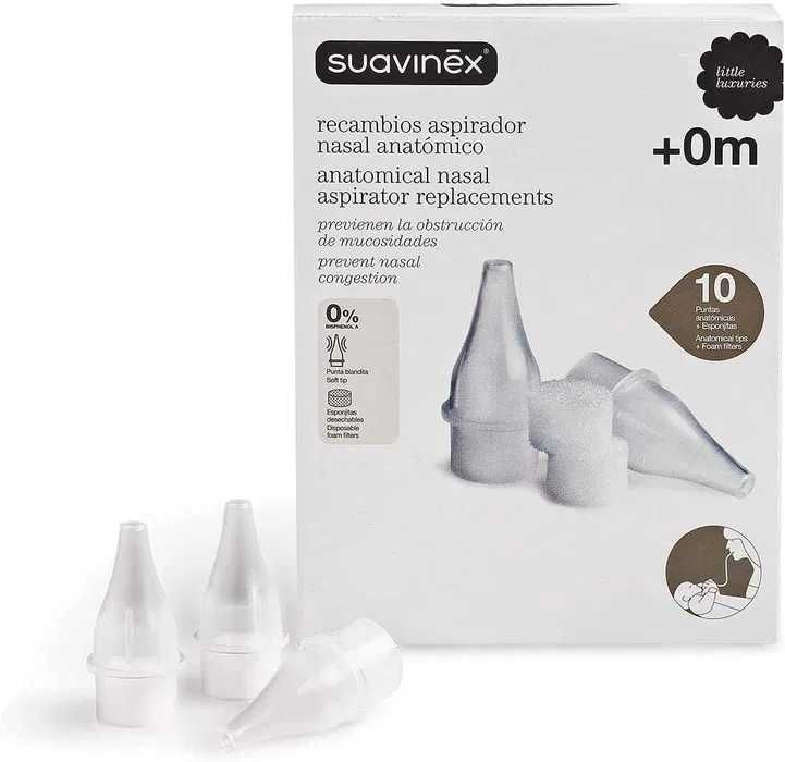 Suavinex końcówki z filtrem do aspiratora 10szt