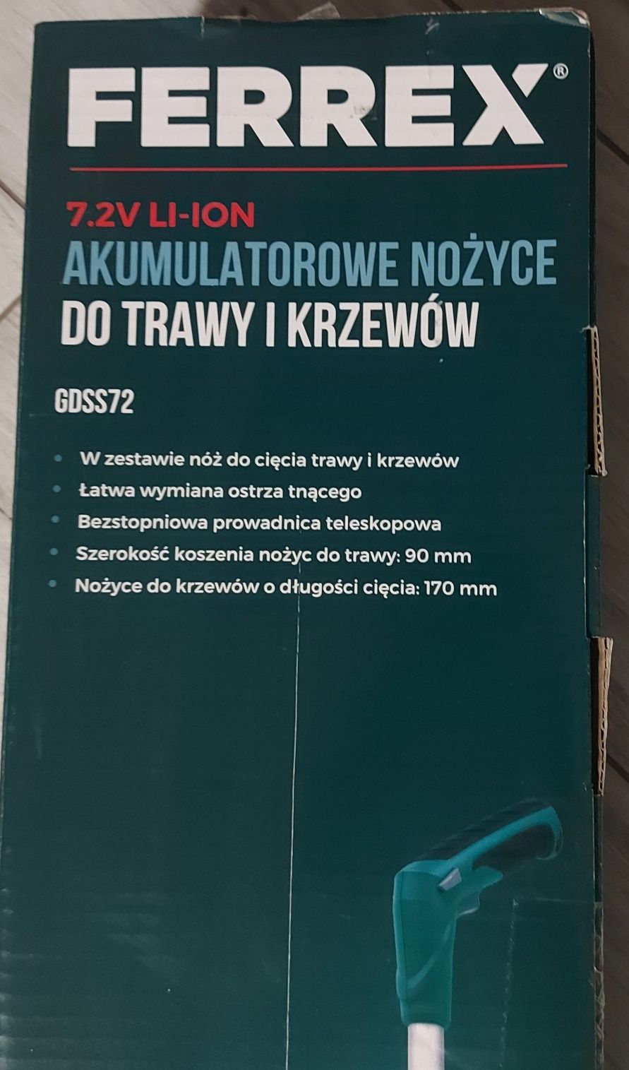 Akumulatorowe nożyce do trawy i krzewów Ferrex