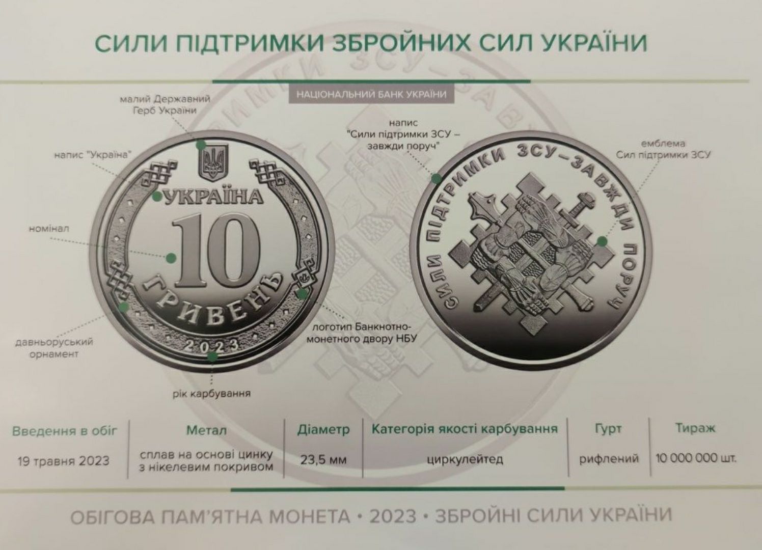 "Сили підтримки Збройних сил України" 10грн ролл 40 монет