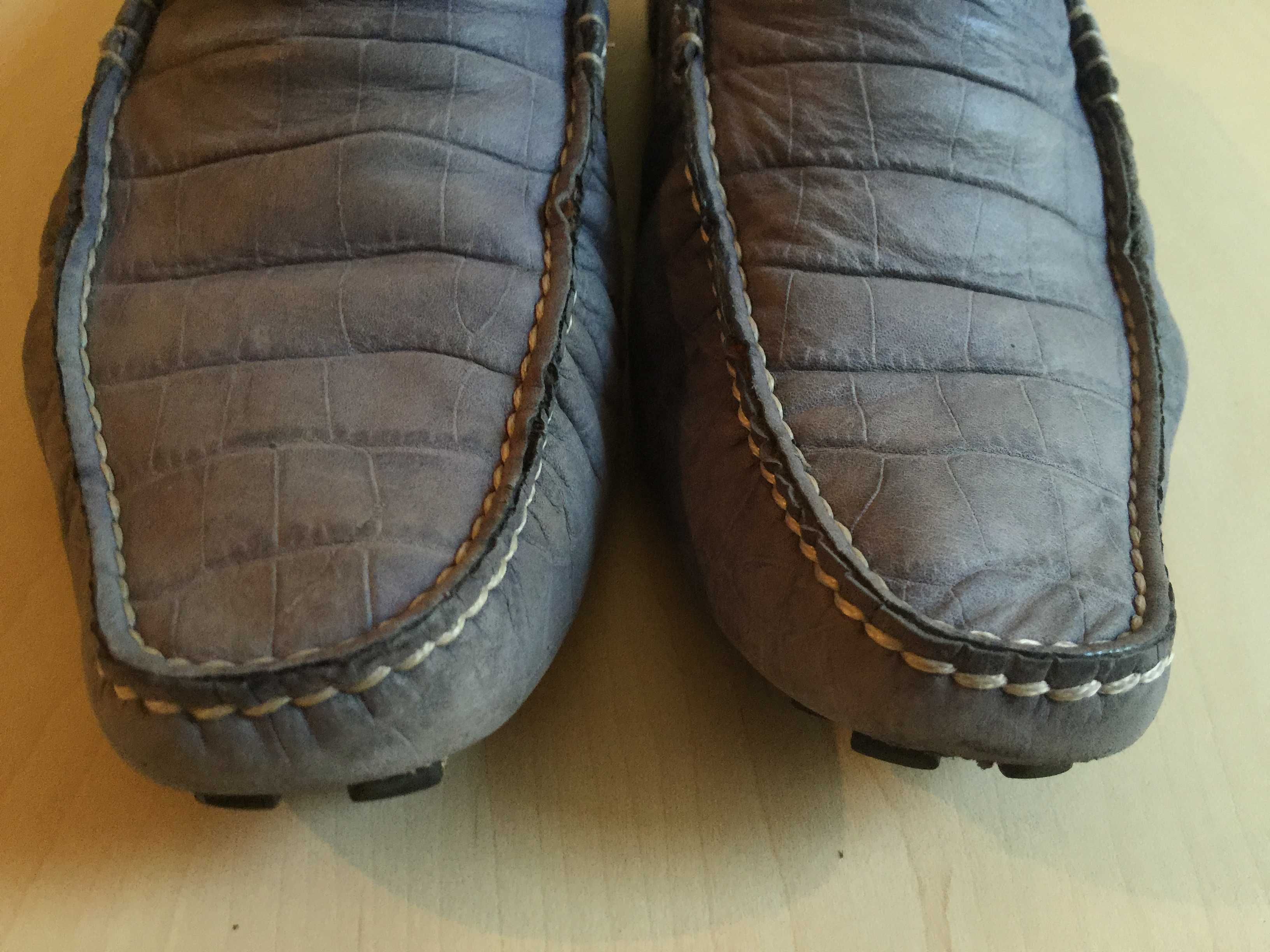 Кроссовки мокассины Santoni кожа р.41-41.5 size 8