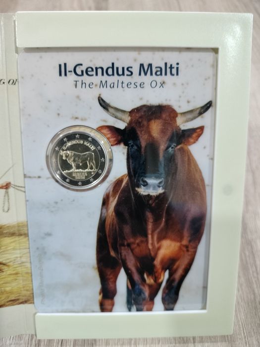 Moeda Comemorativa BNC 2€ Touro Maltês Malta 2025