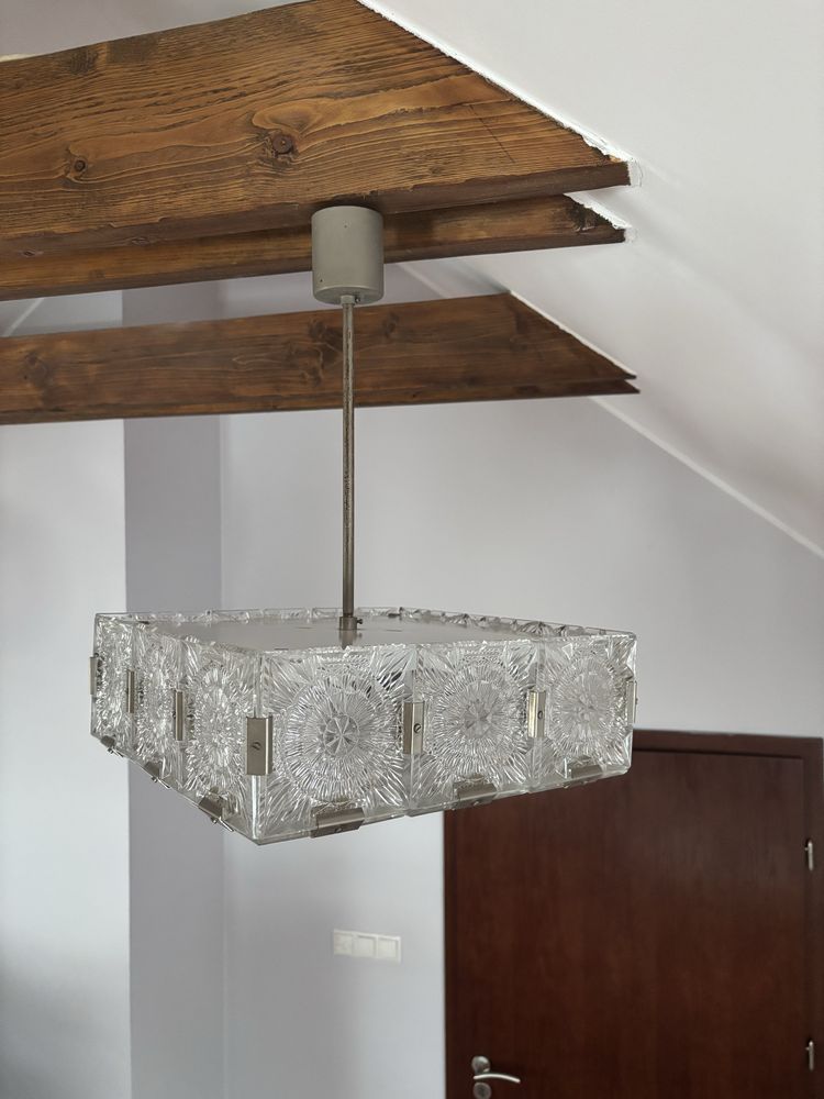 Żyrandol Kamenicky Šenov lata 60te XXw Czechosłowacki design