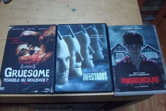 lote 12 dvds originais de terror alien,massacre no texas, etc