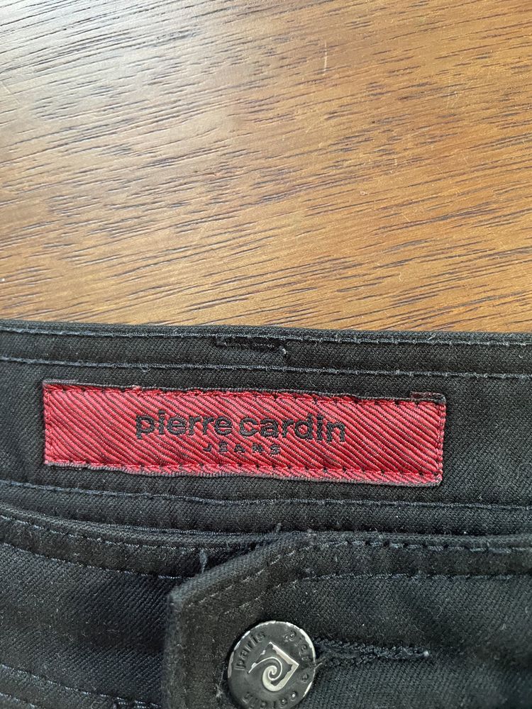 Czarne męskie jeansy w kant pierre cardin W34