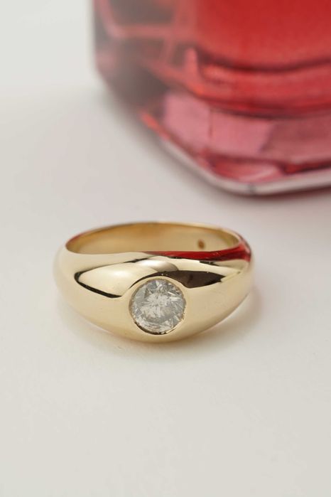 Złoty Sygnet męski z Brylantem 14K 14,98g