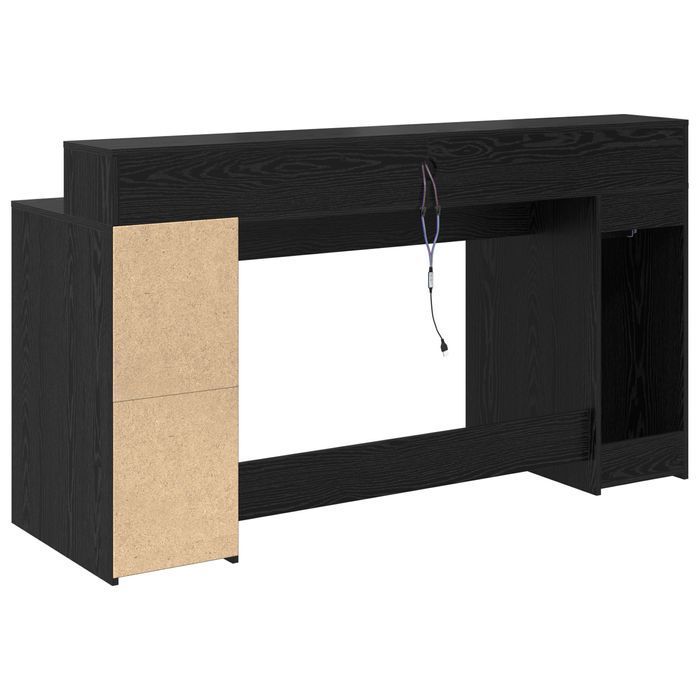 Vidaxl Biurko Z Czarnego Dębu 160X55X91 Cm Materiały Drewnopochodne