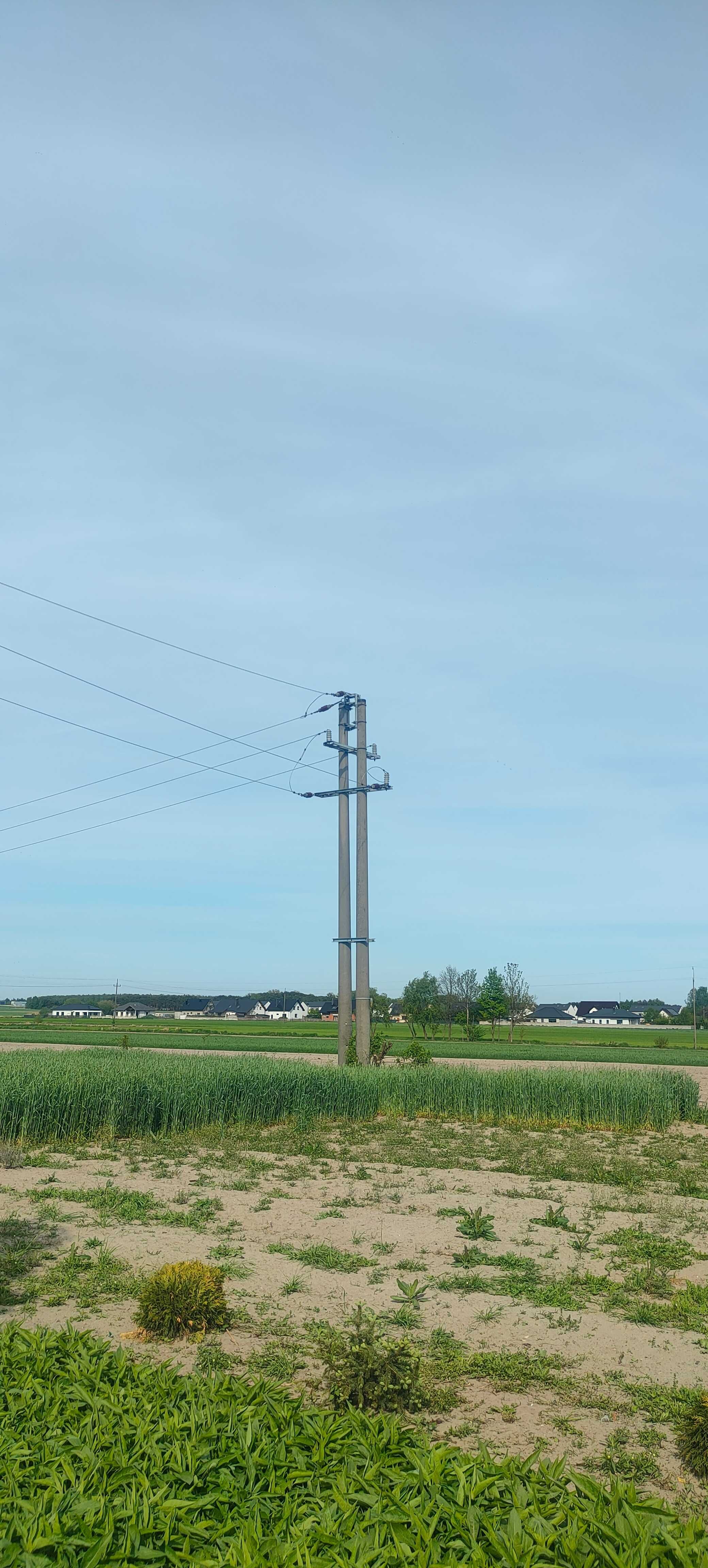 Stacja transformatorowa, słup SN 15 kV + linia napowietrzna.Moc 120 kW