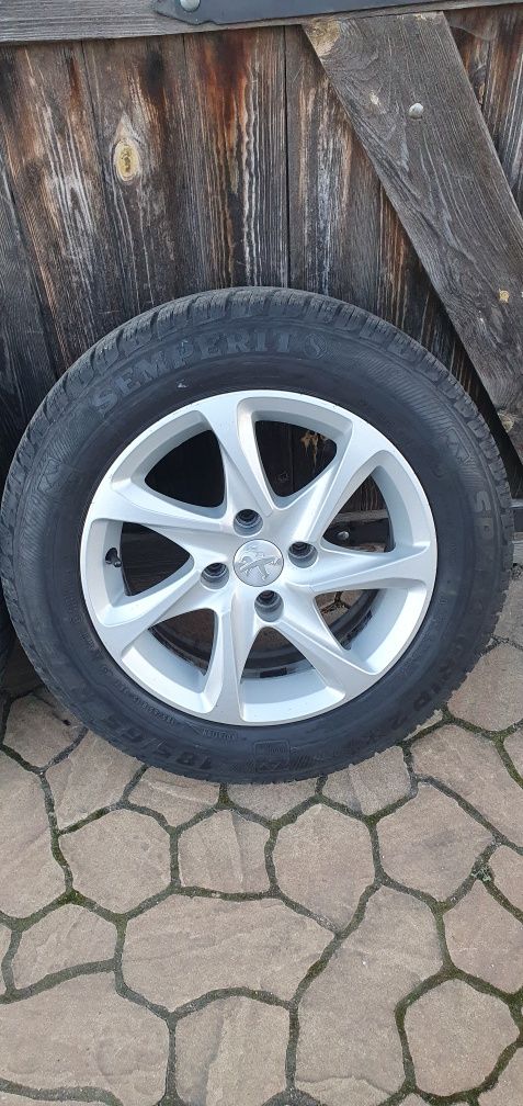 Oryginalne FELGI ALUMINIOWE '15 Peugeot 208 z oponami 185/65R15