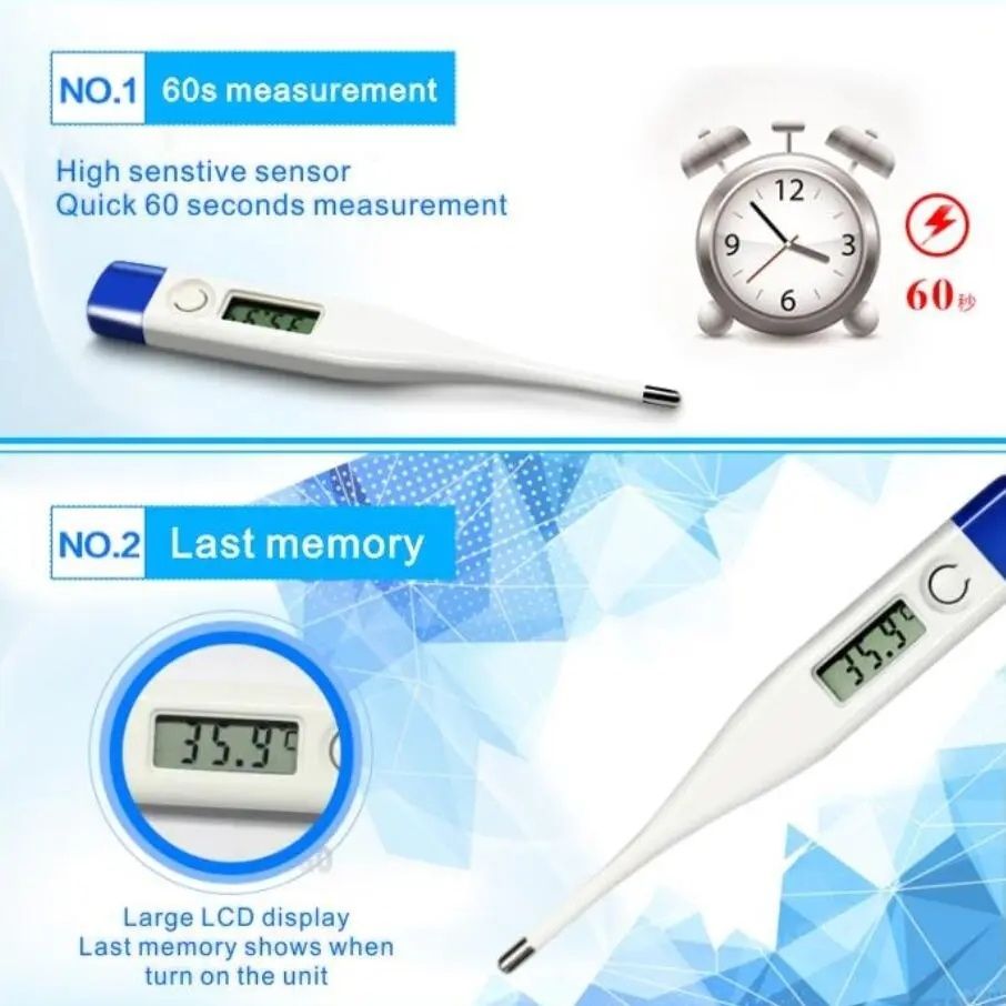 Електронний автоматичний термометр Flexible Digital Thermometer 
- Шви