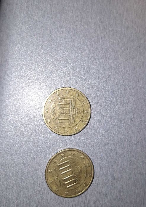 Monety 3x 50 euro cent i 1x 20 eurocent nietypowe