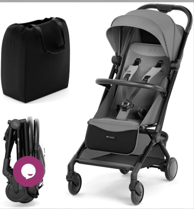 Wozek Kinderkraft Pilot 2 szary nowy do samoloty bardzo lekki