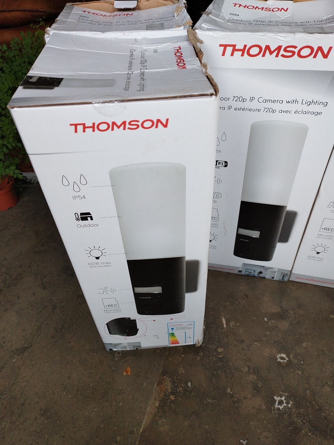 4 Thomson camera IP de exterior com iluminação