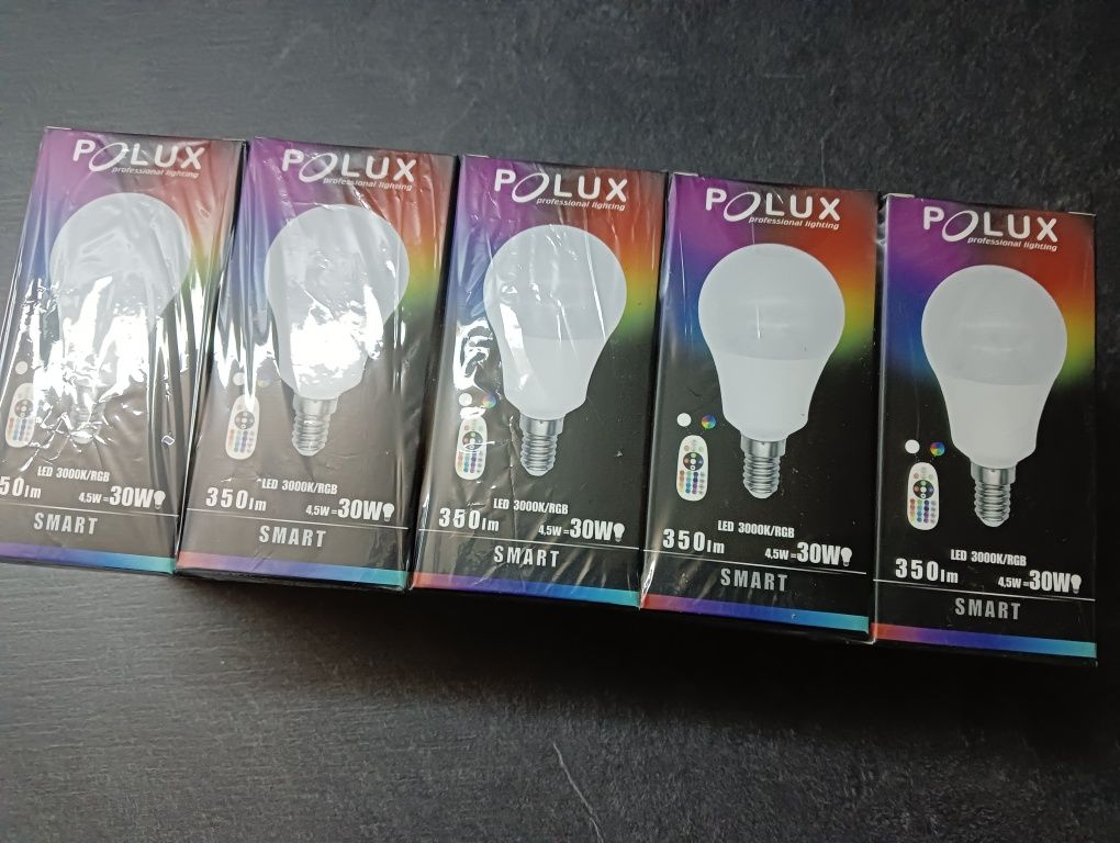 Żarówki Polux 10 sztuk Led 3000k/RGB 4.5W=30W
