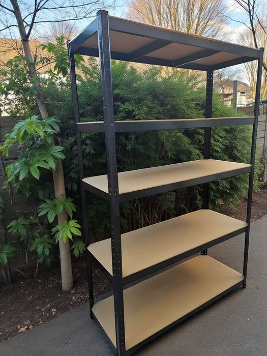 Стелажі металеві 180×90×40, 100×60, 90×60×30 — білі, оцинковані, з МДФ