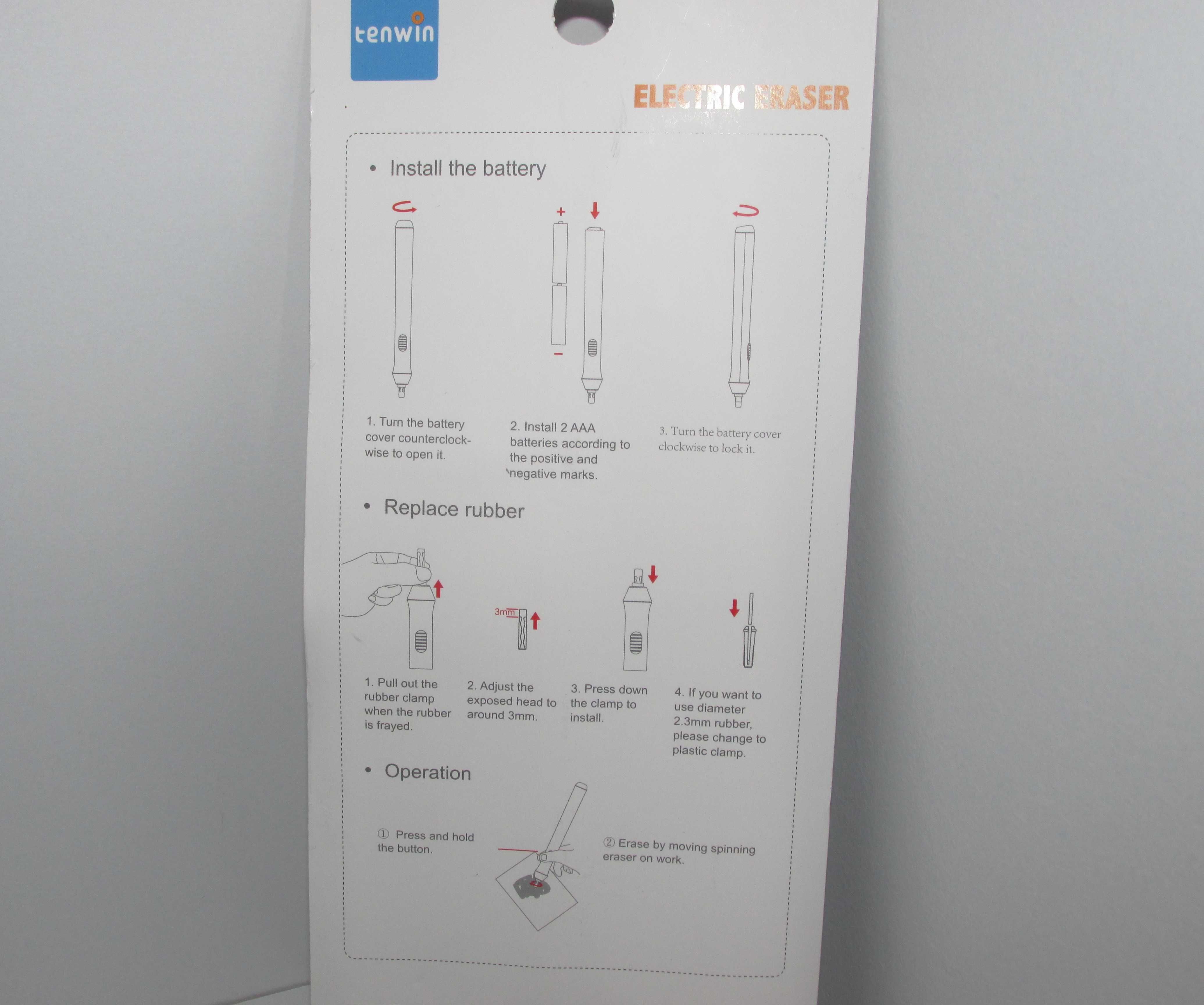 Borracha eletrica/ Eletric Eraser com borrachas suplentes