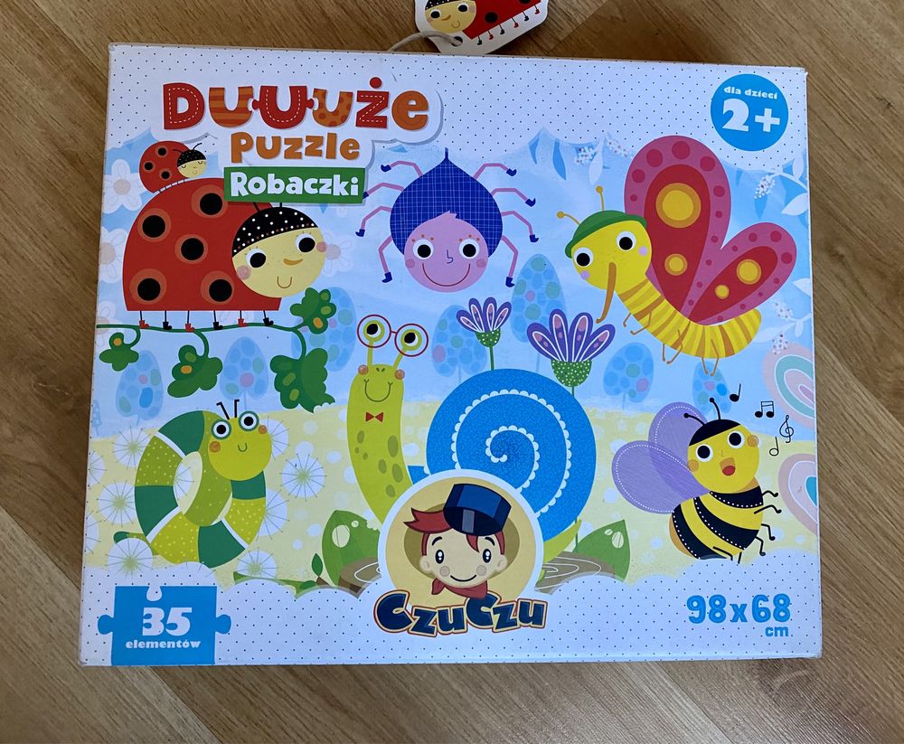 Czu Czu puzzle mega duże 35 elem 2+ robaczki