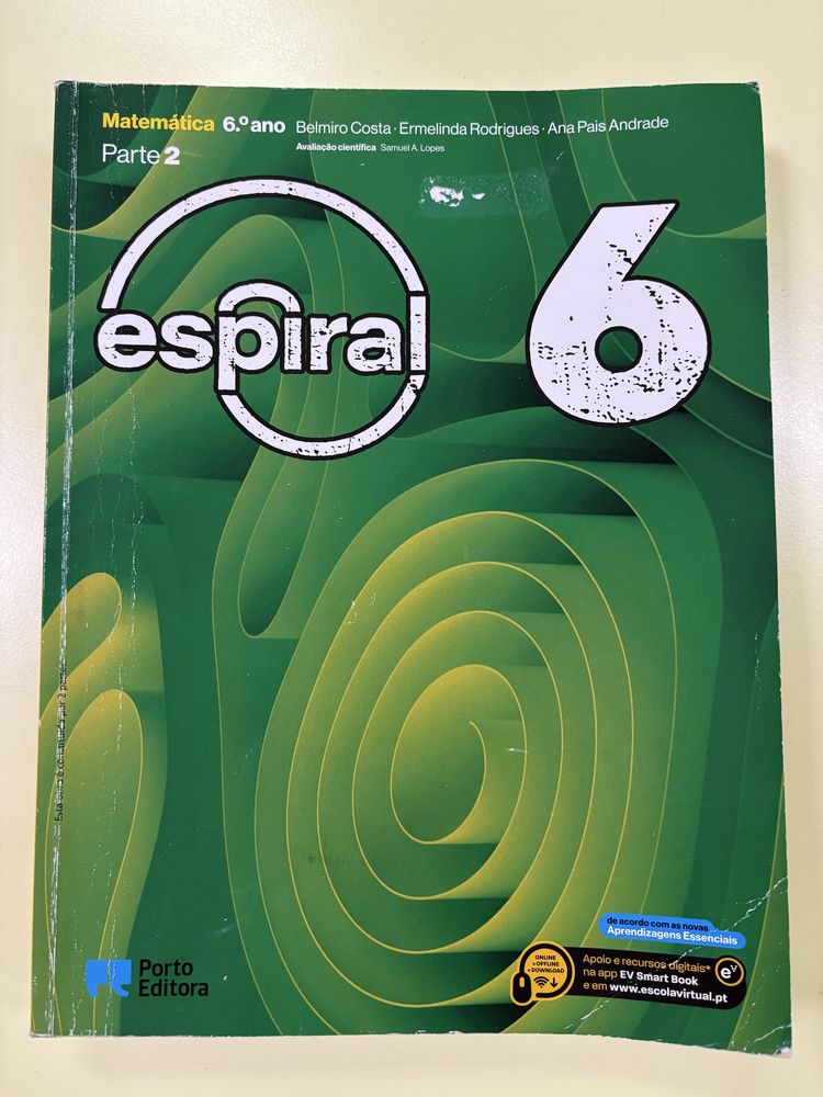 Espiral 6 Manuais matematica 6 ano porto editora