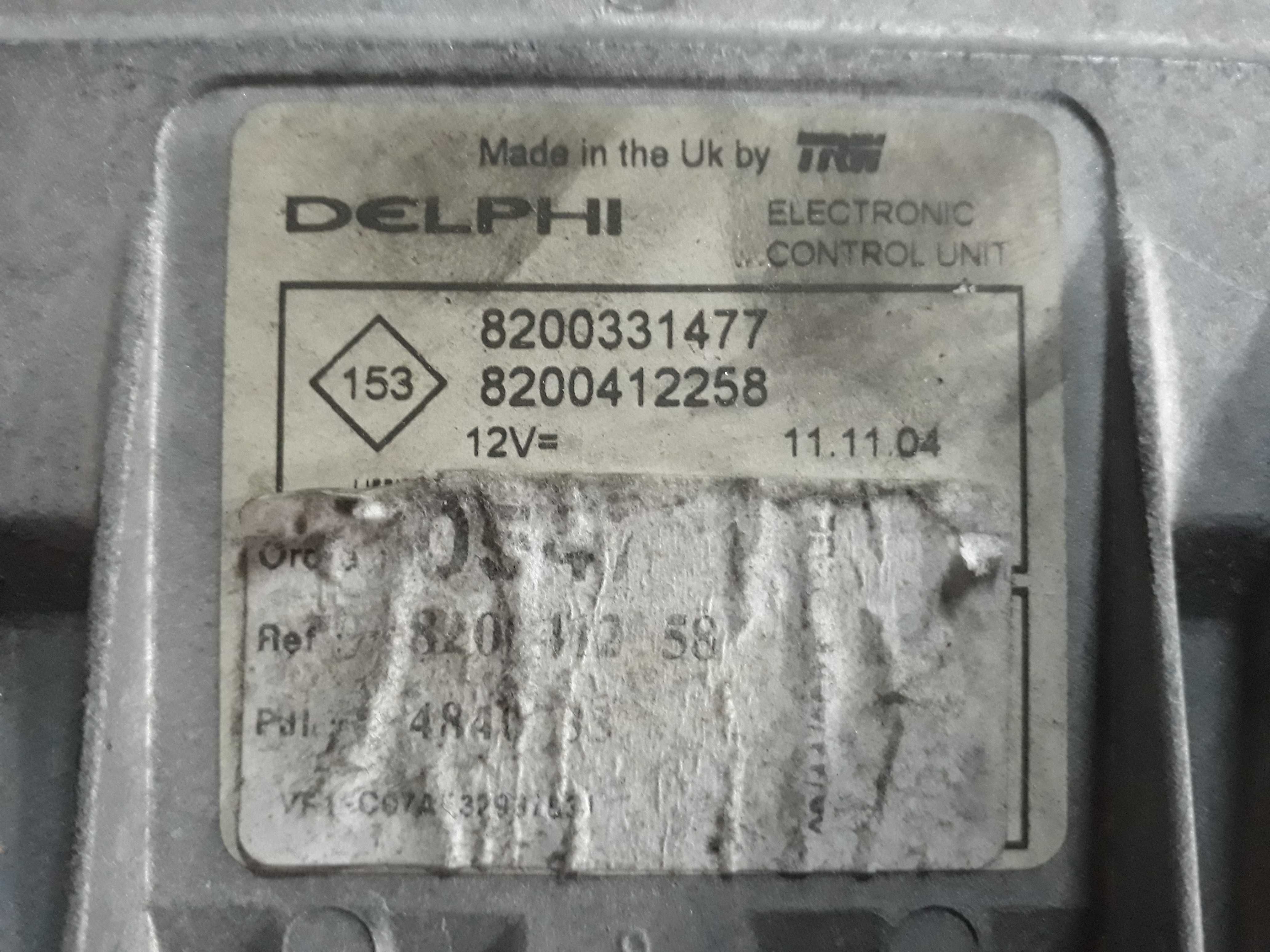 Centralina Motor injeção Renault Delphi TRW 8200_331477 / 8200.412_258