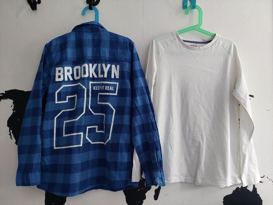 Koszula w kratę z podkoszulką 152