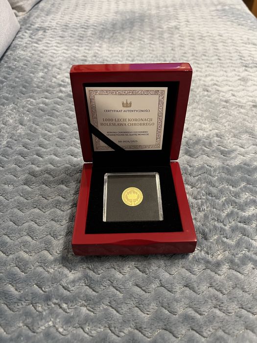 Moneta ze złota - 1000 lecie Koronacji Bolesława Chrobrego