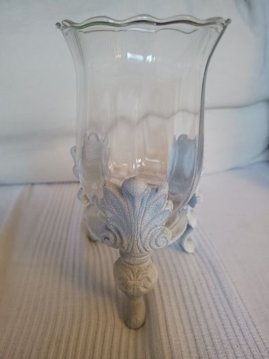 Shabby Chic wazon pojemnik szklany