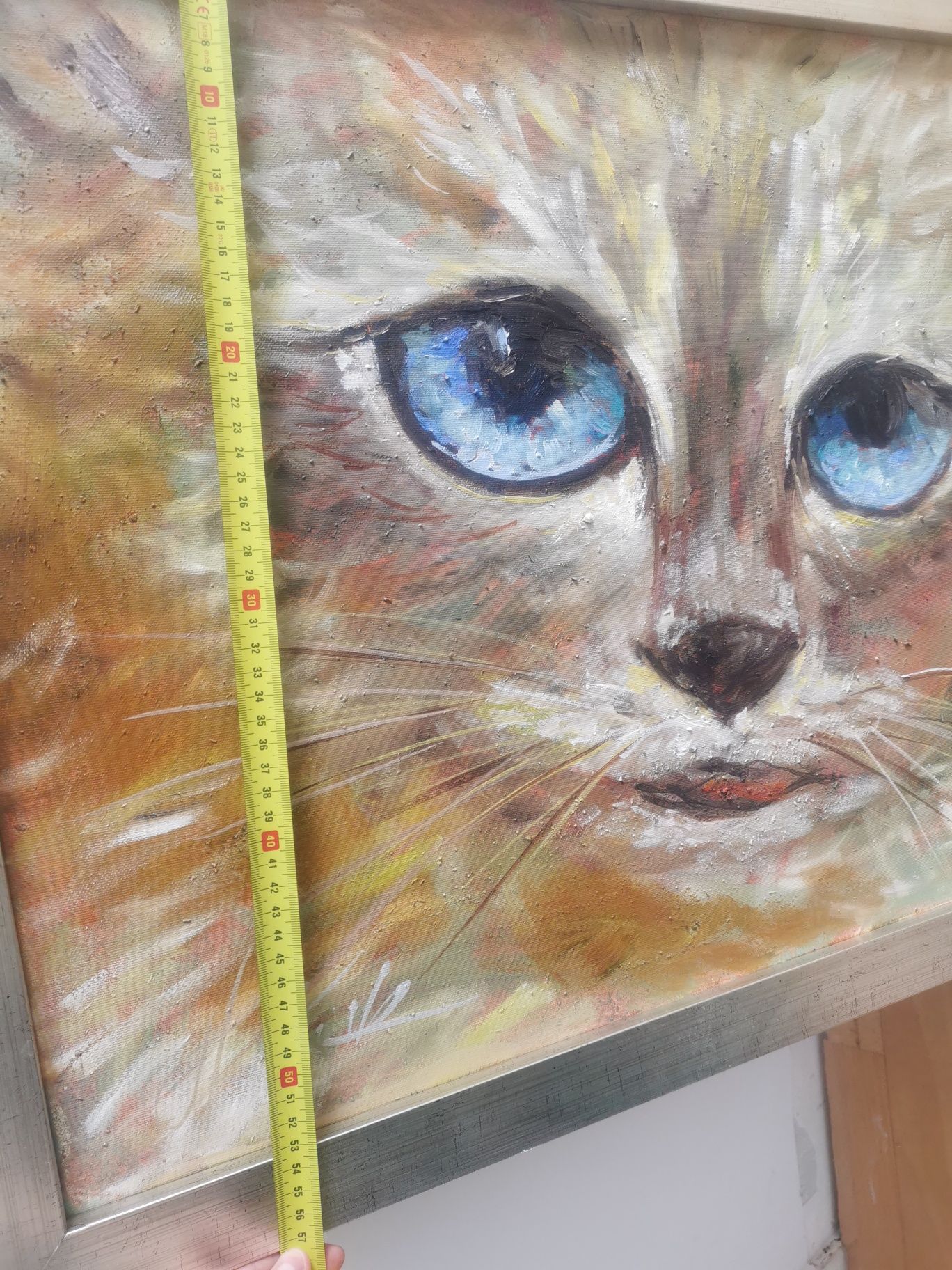 Obraz kot malowany (Olej na płótnie) z certyfikatem Małgorzaty Kruk