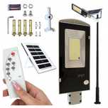 Lampa Solarna LED 100W Bezprzewodowa z Pilotem  Latarnia