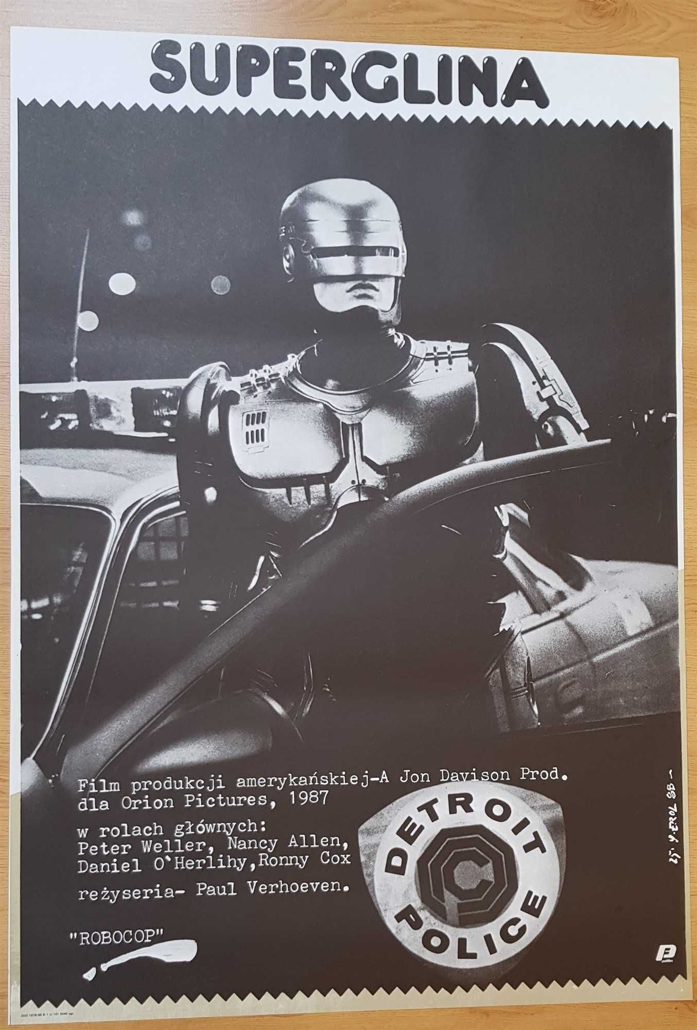 Robocop Superglina 1987 Jakub Erol plakat filmowy plakat kinowy