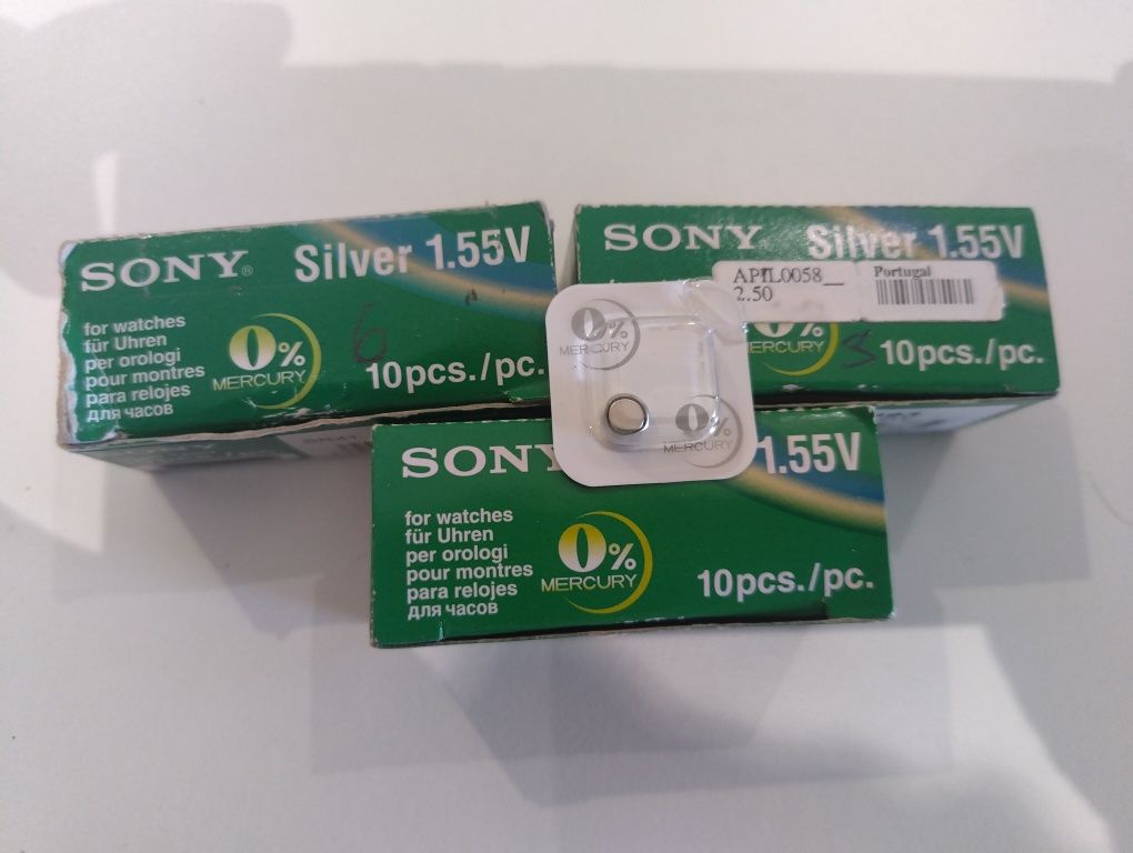 Pilhas Sony para relogios