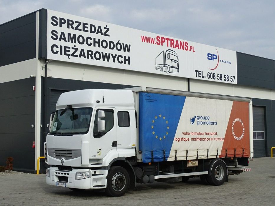 Renault PREMIUM 320 DXI Kabina 6 Osobowa Firanka Plandeka Sprowadzony  Przebieg Udokumentowany , Klima , Poduszki ,Winda ,Hak , Brygadówka