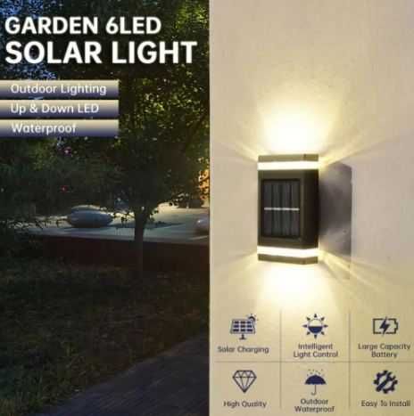 Lampka solarna LED - kinkiet - zewnętrzna - 1szt