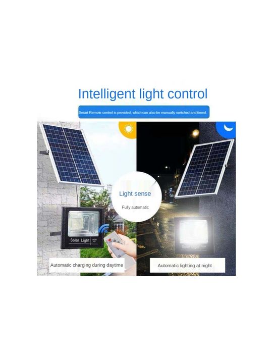 Projector Solar LED 100W com Controlo Remoto