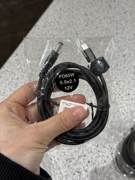 Кабель-адаптер USB Type-C на DC5521 з тригером PD 12V/3А 65Вт